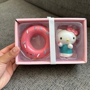 Hello Kitty Pink and Blue Donut Salt and Pepper Shaker